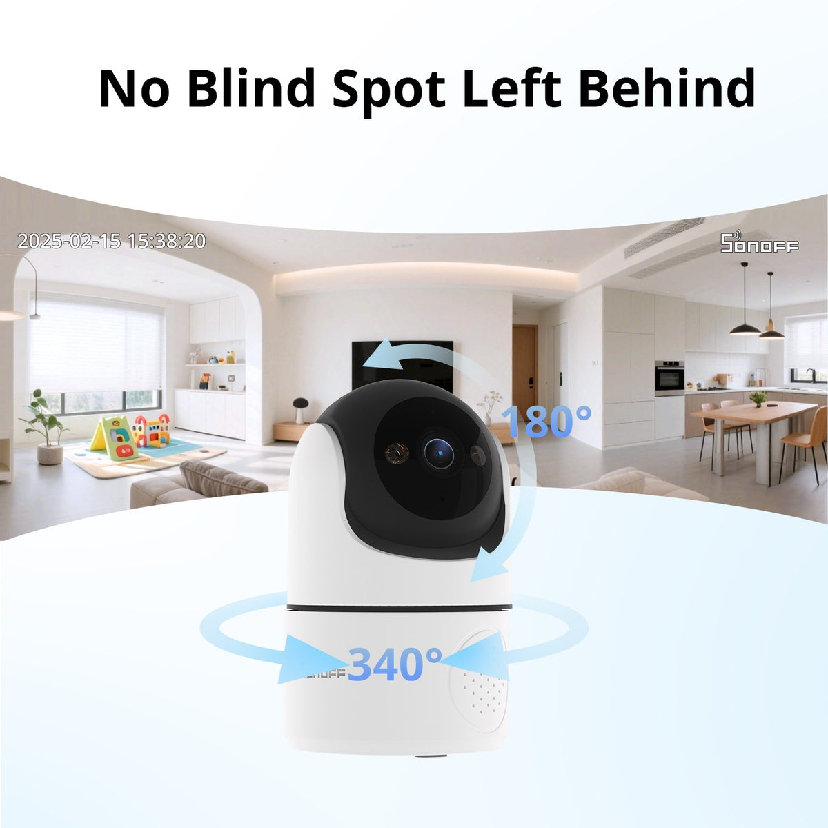 SONOFF Wi-Fi Smart Security Camera Night Vision 360° View Human Motion Detection