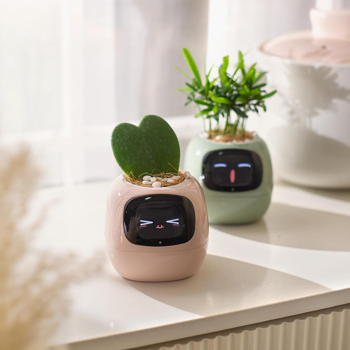 Smart Pet Planter APP AI Robot Garden Flower Pot Gift, Green
