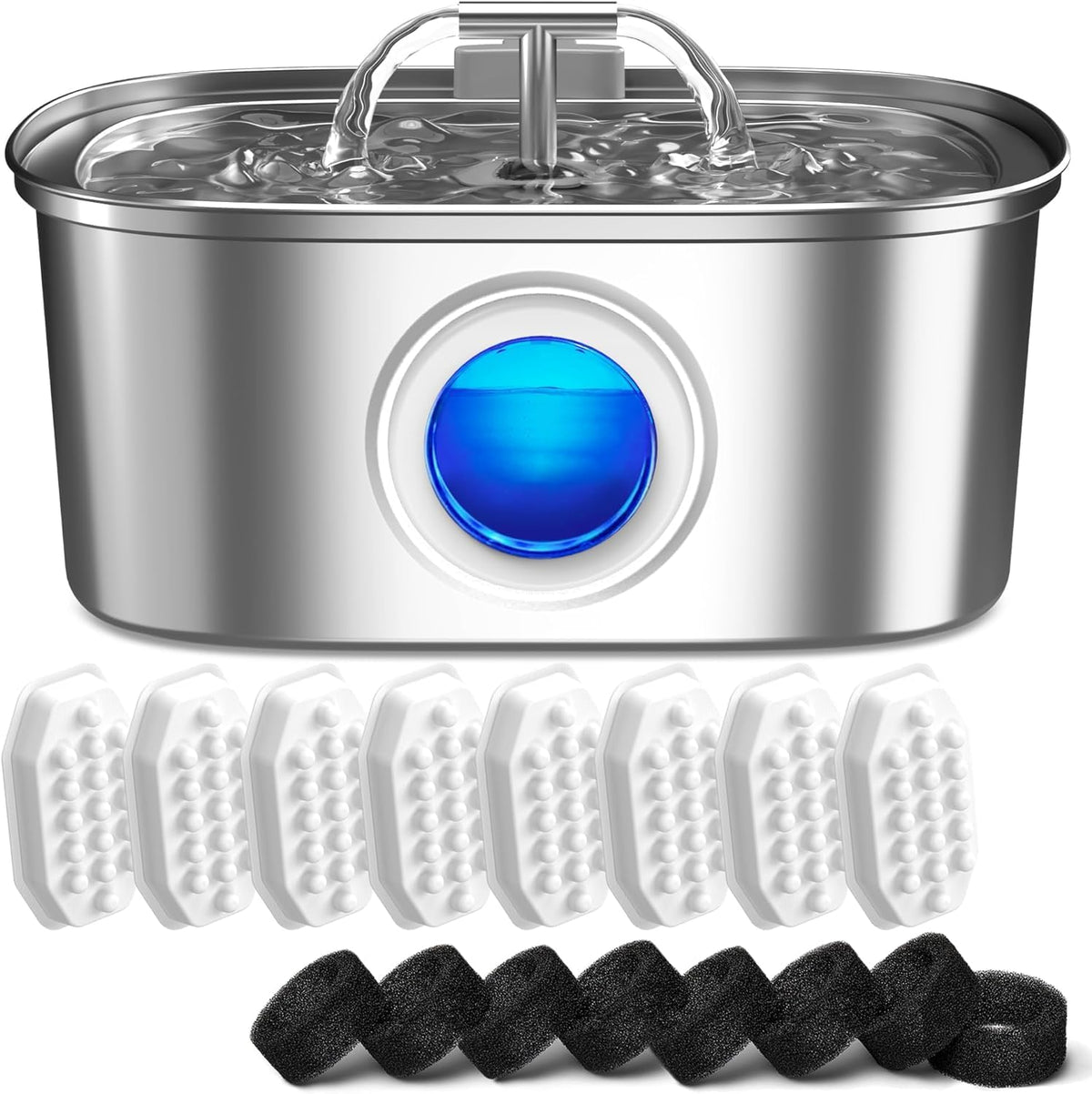 Cat Water Fountain Stainless Steel: 108Oz/3.2L Automatic Pet Water Fountain