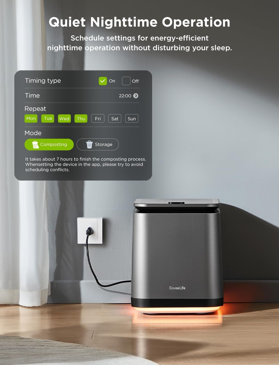 Transform Your Kitchen Waste into Nutrient-Rich Fertilizer with the GoveeLife Enhanced Electric Composter