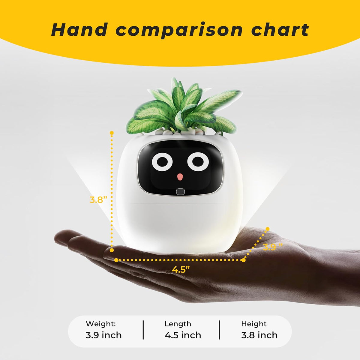 Smart Pet Planter APP AI Robot Garden Flower Pot Gift, Green