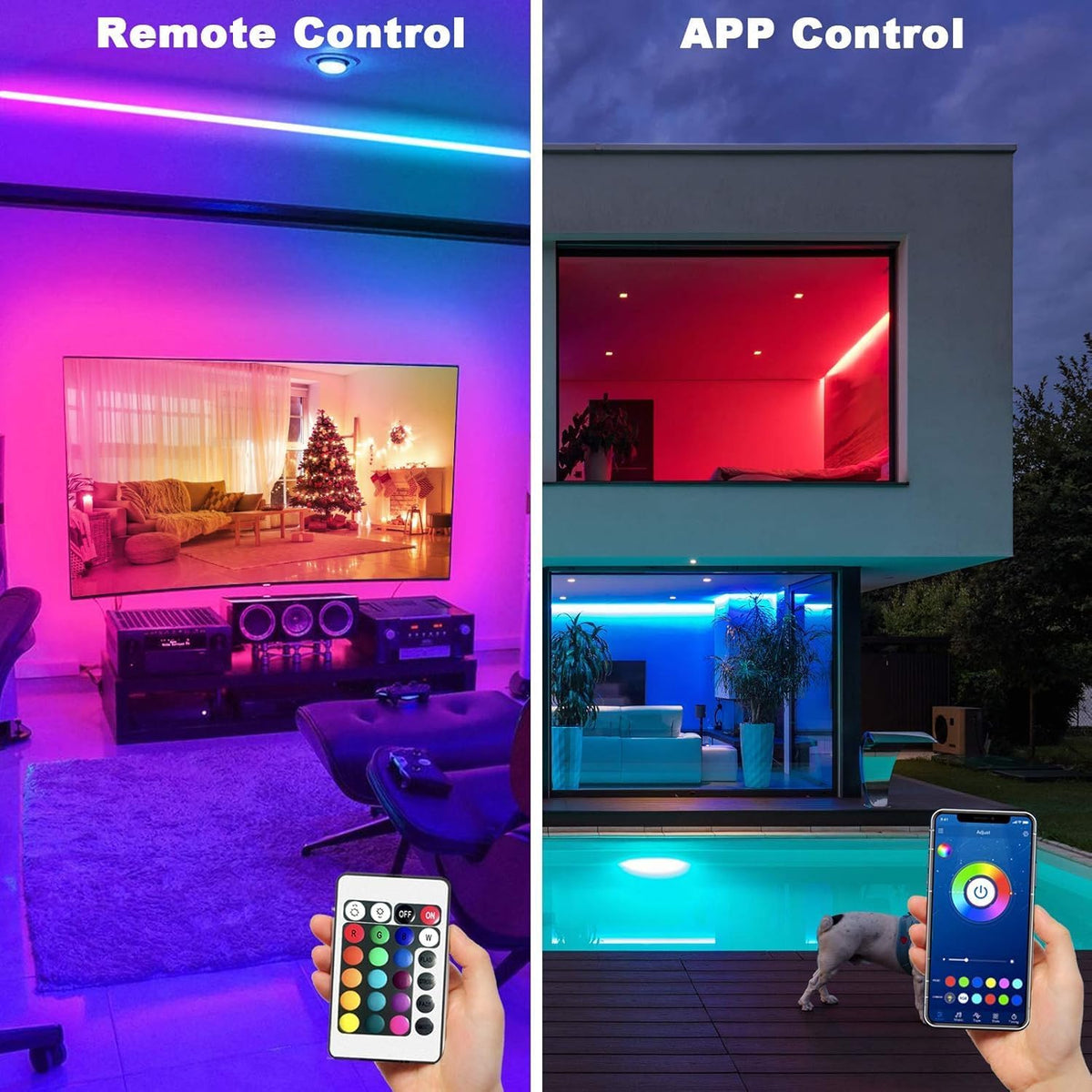 Led Lights for Bedroom 400Ft, Smart Led Strip Lights with App Control Remote, RGB LED Light Strips, 24V Led Strip Lights for Room and Holiday Decoration(4 Rolls of 100Ft)
