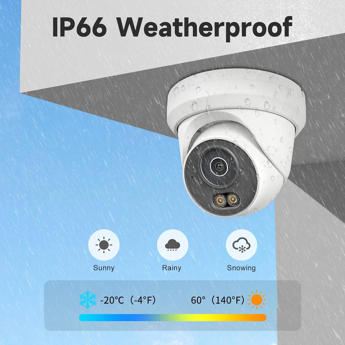 4K Poe Security Camera, 8MP Turret IP Camera Outdoor Indoor Wired