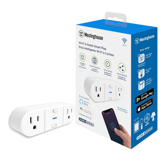 94013 WH-522 Wi-Fi Smart Plug, Compatible with Alexa, Google Home & IFTT, No Hub Required, White