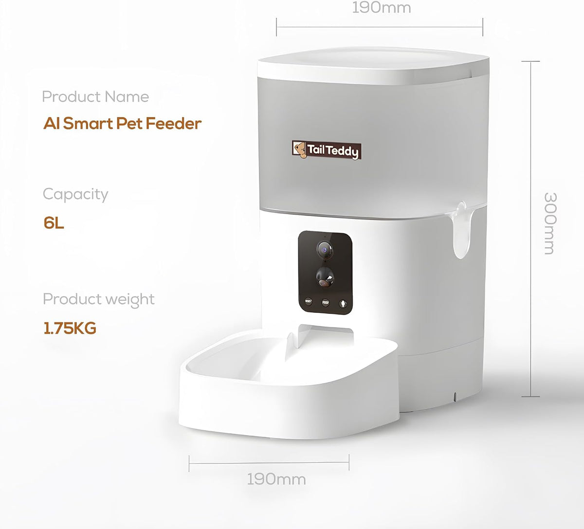 Revolutionize Your Pet Care with the Tailteddy Smart Automatic Cat Feeder – WiFi-Enabled, Dual Camera, and AI Detection for Hassle-Free Feeding!