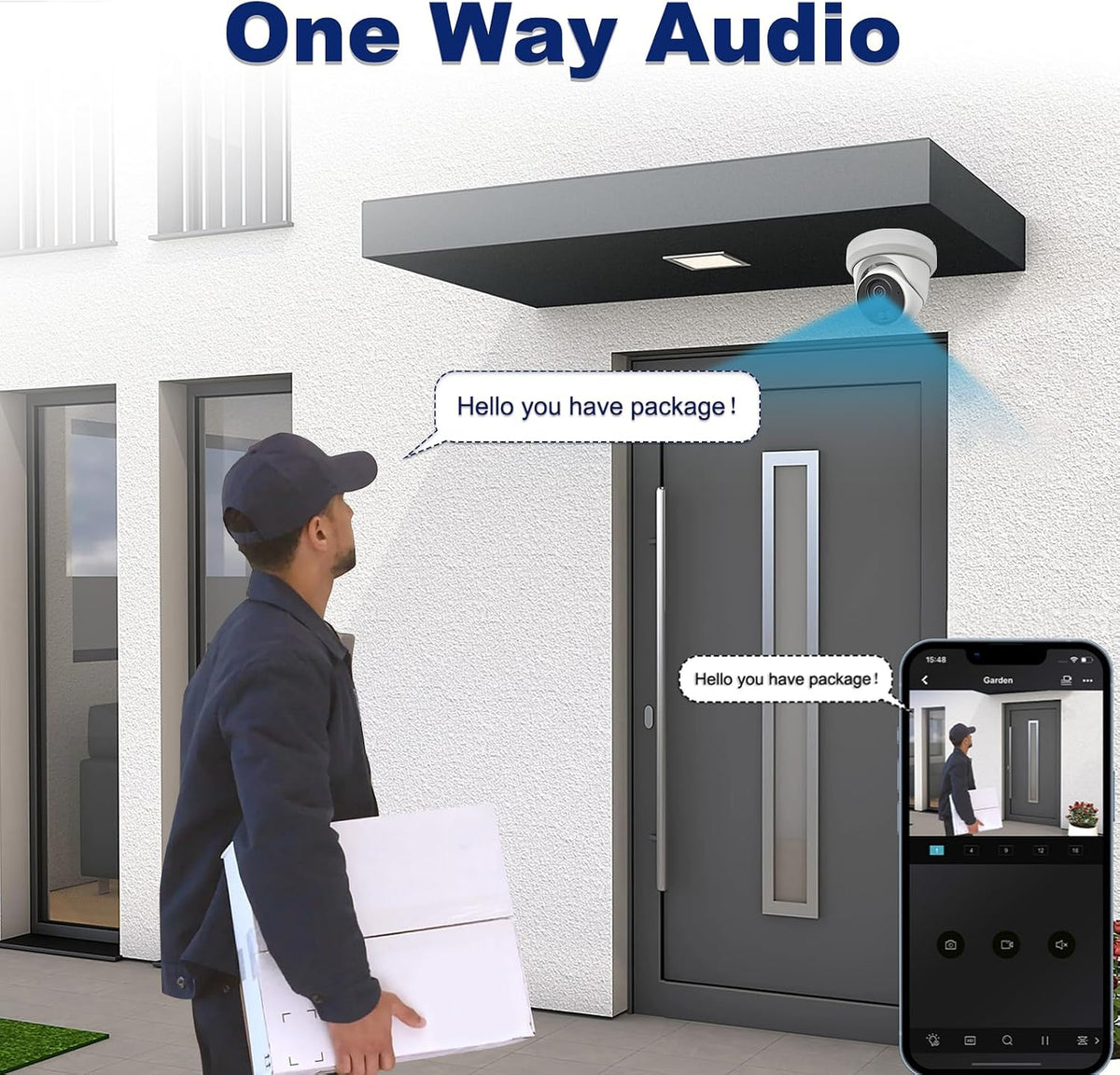 4K Poe Security Camera, 8MP Turret IP Camera Outdoor Indoor Wired