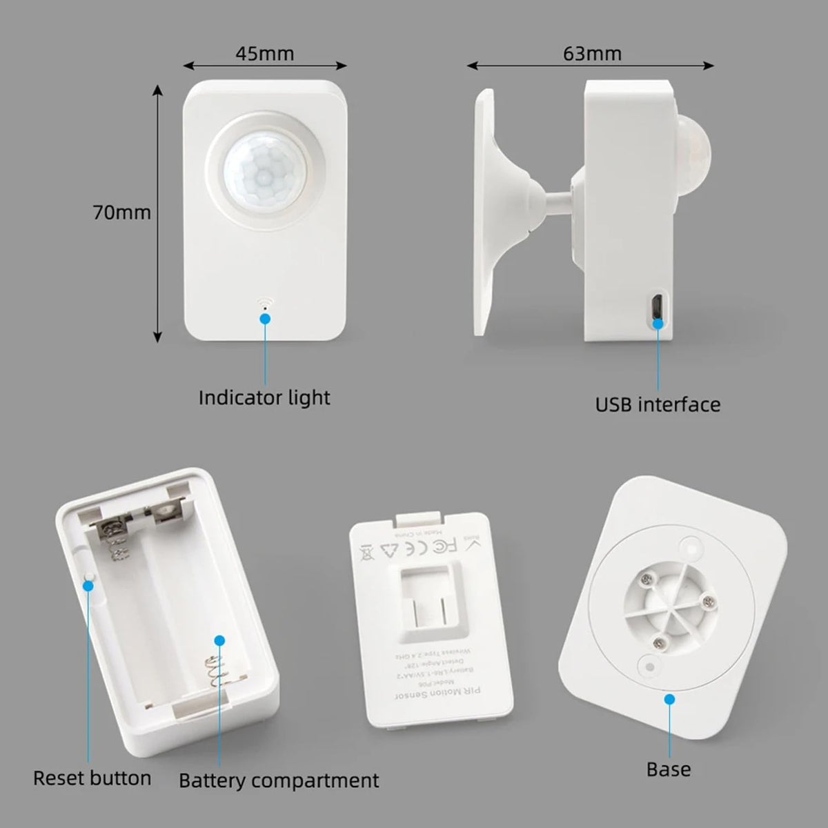 Enhance Your Home Security with Our WiFi Motion Sensor - Smart PIR Detector with Instant App Alerts and Seamless 2.4GHz Connectivity