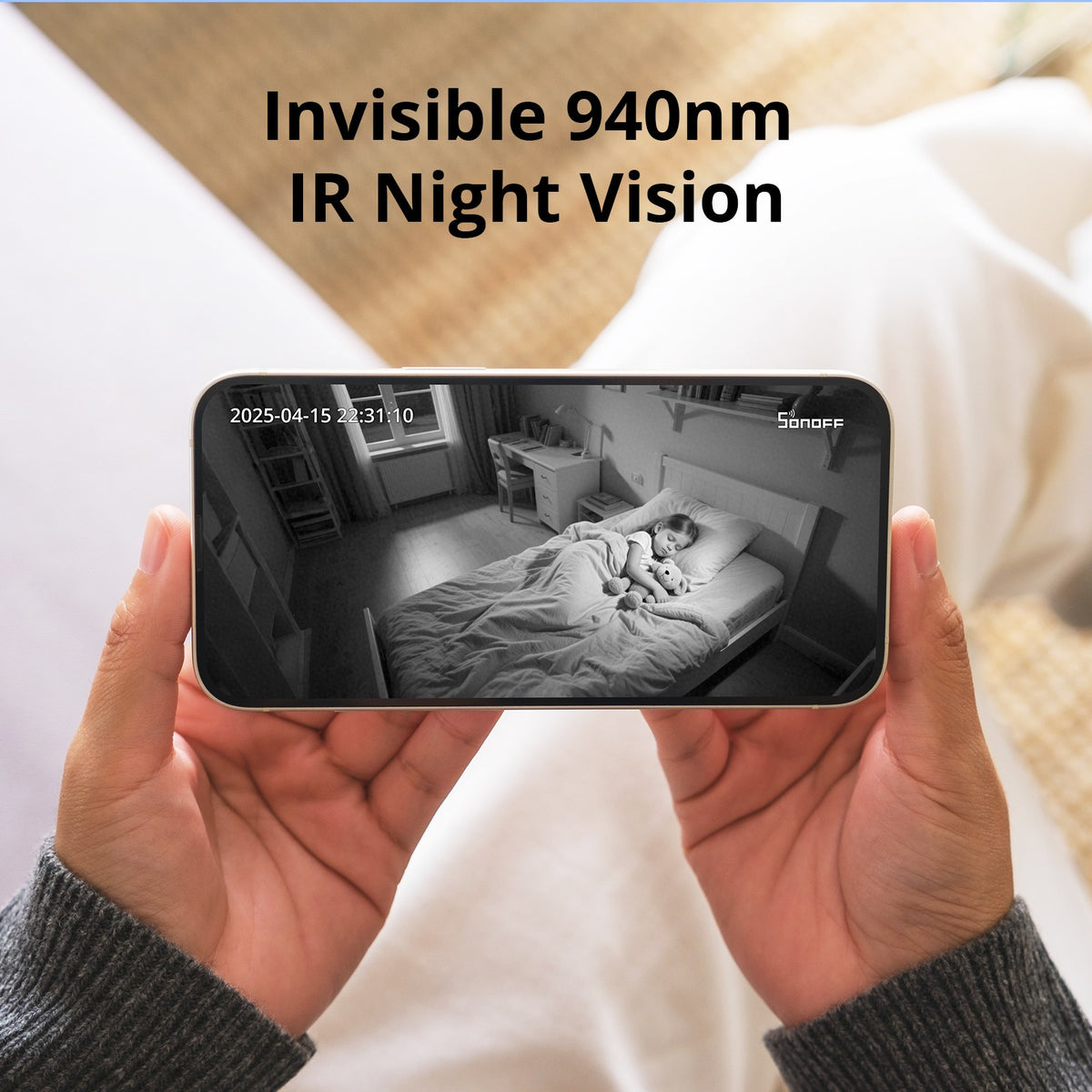 SONOFF Wi-Fi Smart Security Camera Night Vision 360° View Human Motion Detection