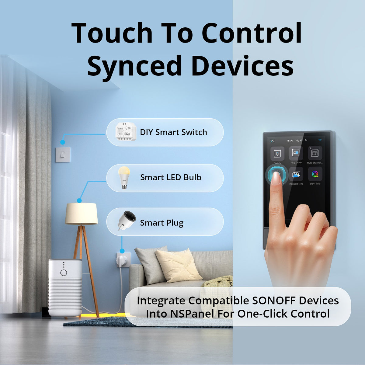 SONOFF Nspanel WIFI Wall Light Switch Smart Scene, Smart Home All-In-One Control