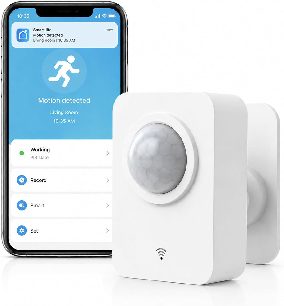Enhance Your Home Security with Our WiFi Motion Sensor - Smart PIR Detector with Instant App Alerts and Seamless 2.4GHz Connectivity