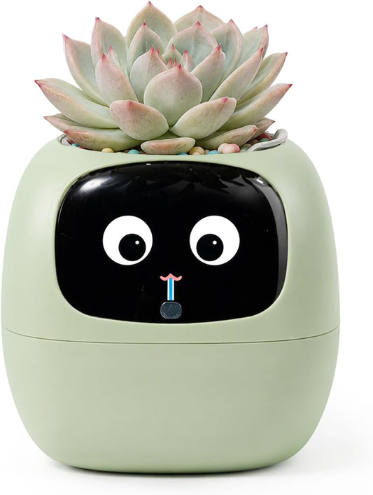 Smart Pet Planter APP AI Robot Garden Flower Pot Gift, Green