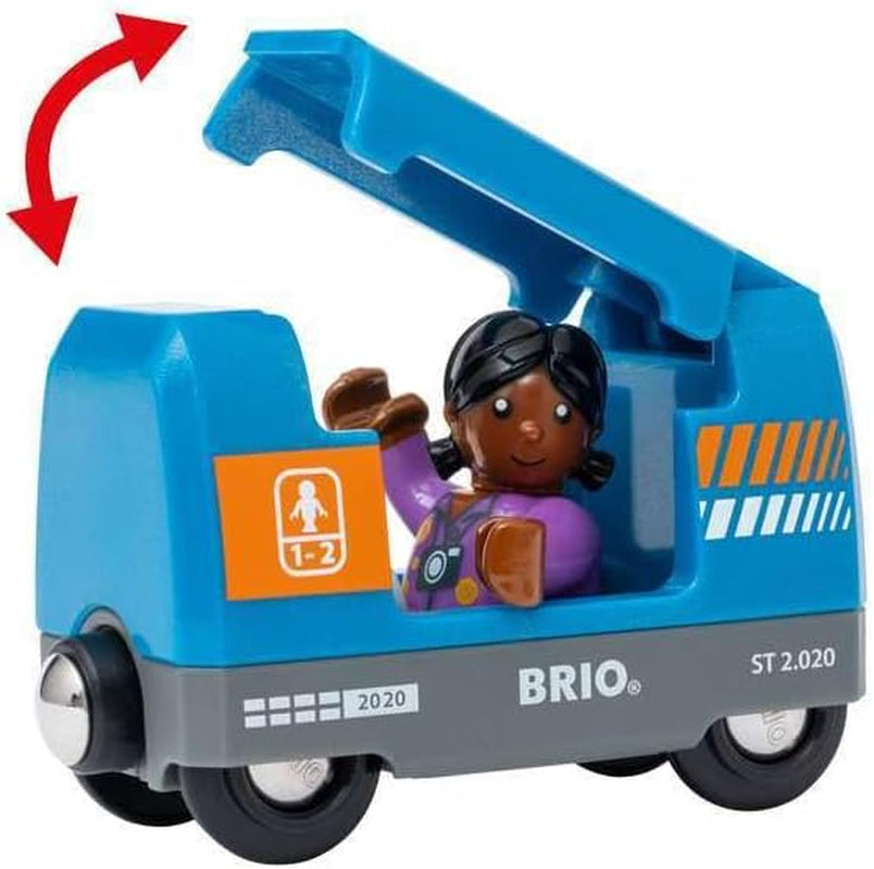 BRIO 33973 Smart Tech Sound Action Tunnel Station | Wooden Toy Train Set for Kids Age 3 and Up