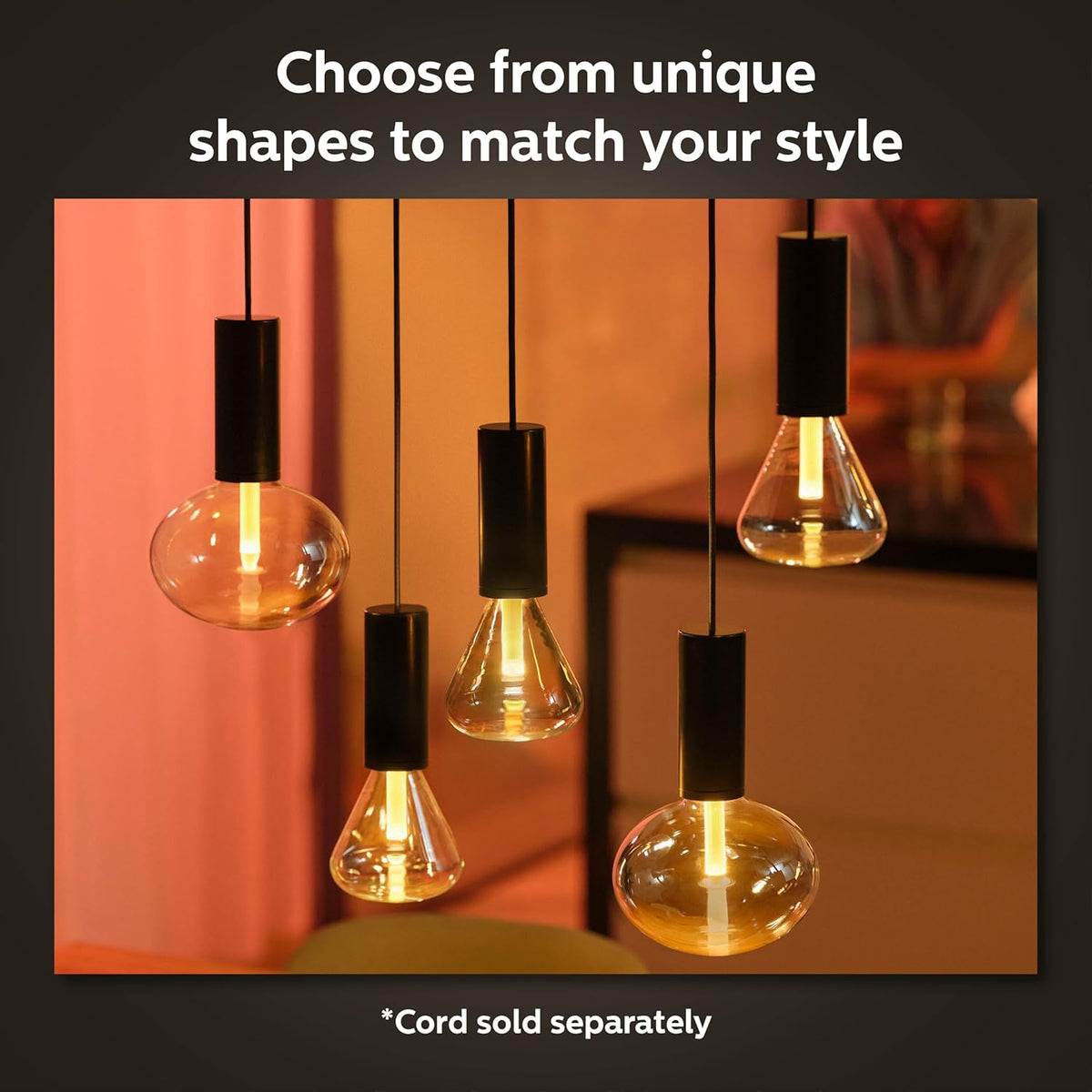 Illuminate Your Space with the Philips Hue Lightguide Ellipse Smart LED Bulb - A Stunning Decorative Lighting Solution