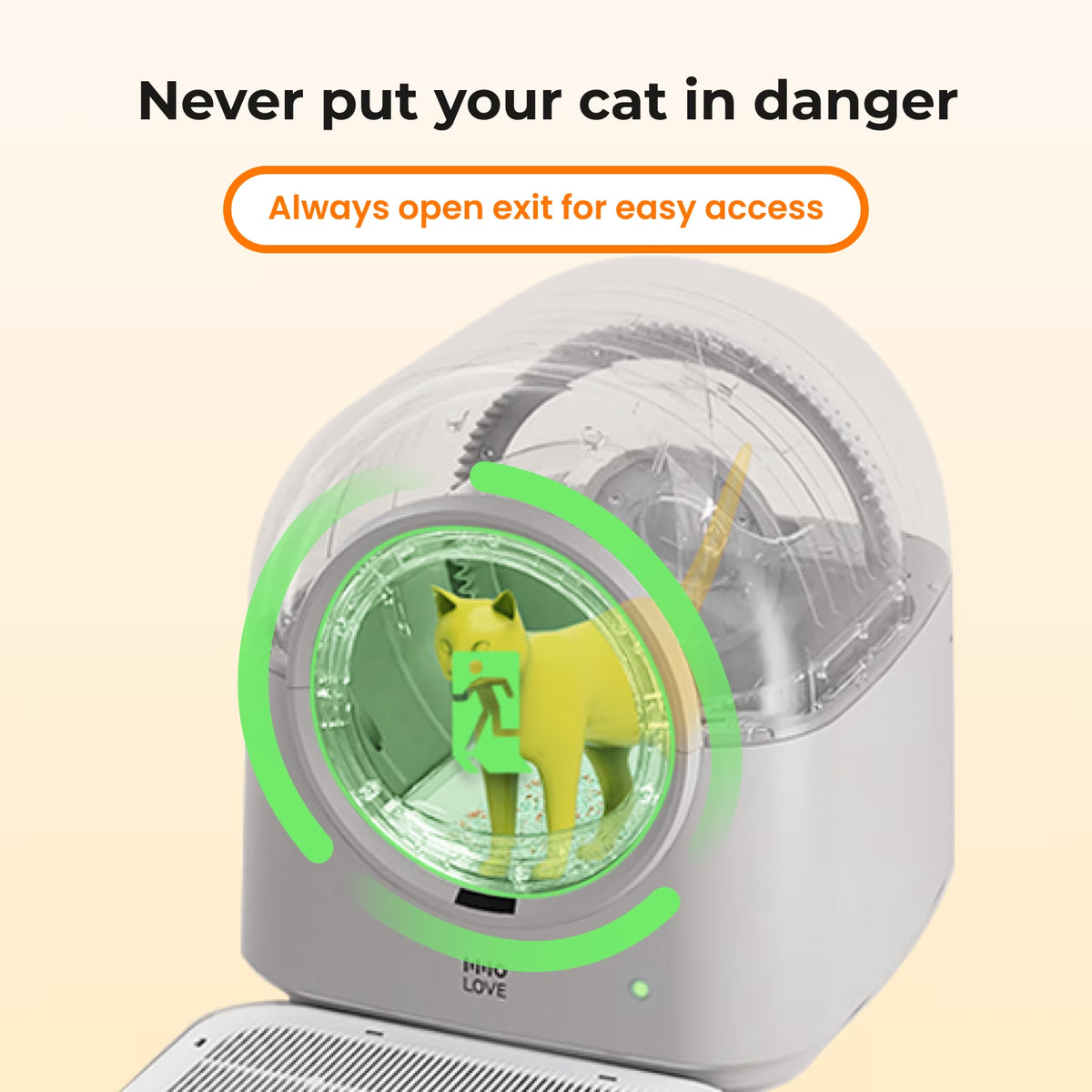Typro Self-Cleaning Automatic Smart Cat Litter Box with Litter Mat, Waste Bags, and Deodorizer, Gray