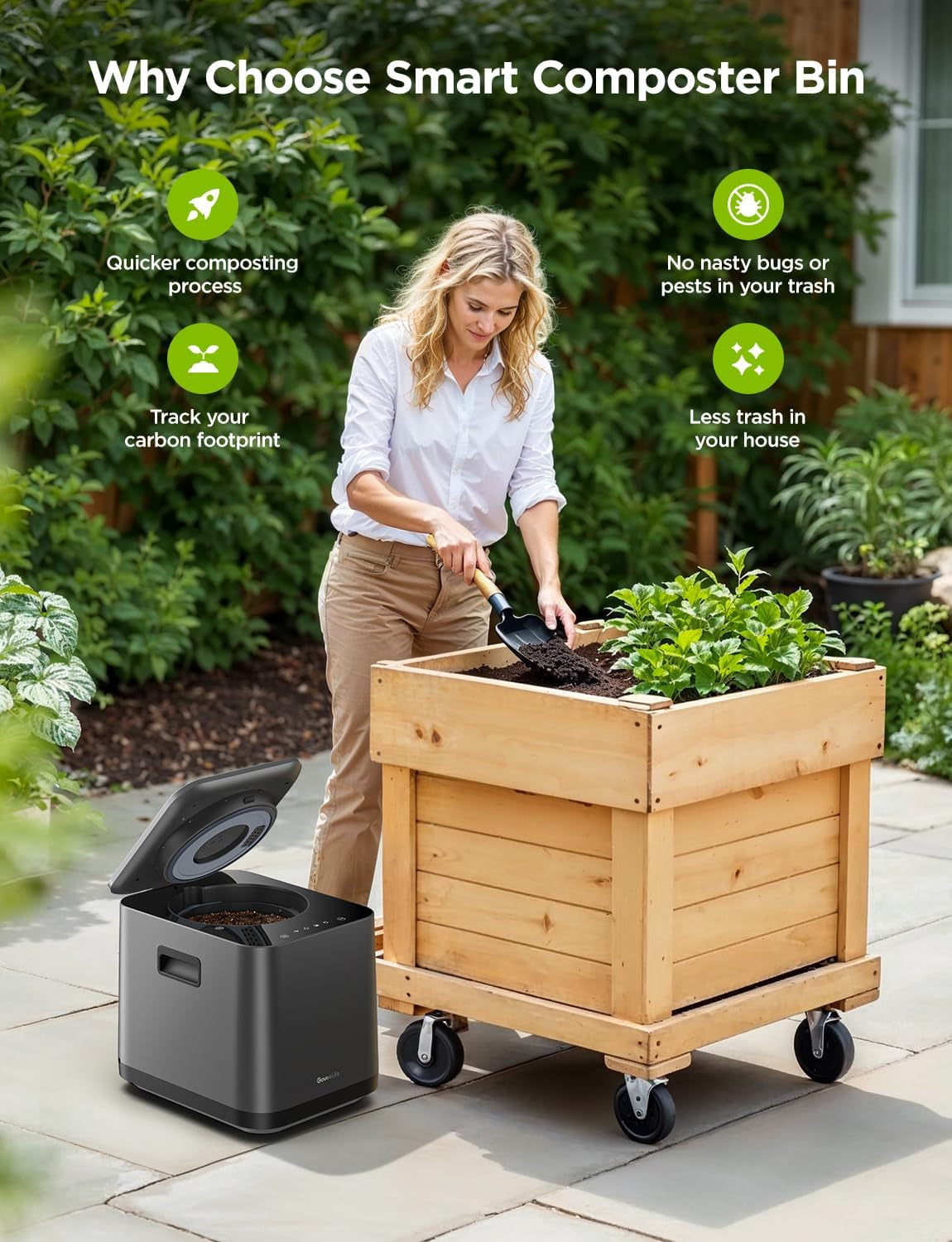 Transform Your Kitchen Waste into Nutrient-Rich Fertilizer with the GoveeLife Enhanced Electric Composter