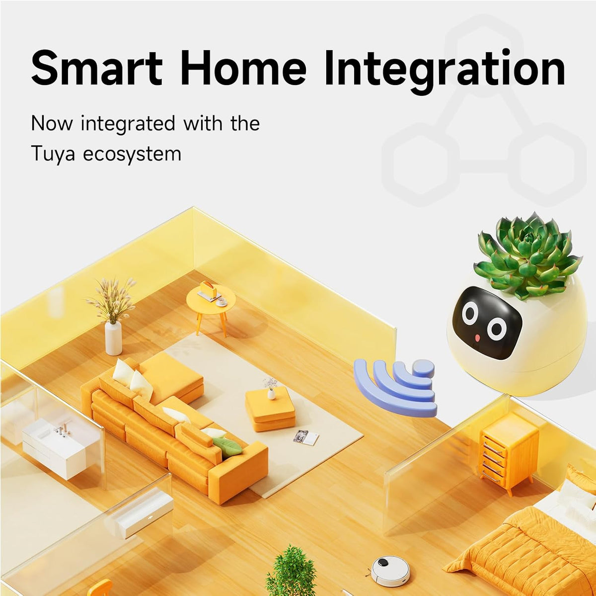Smart Pet Planter APP AI Robot Garden Flower Pot Gift, Green
